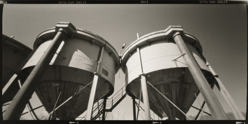 Machinery on a derelict gravel pit