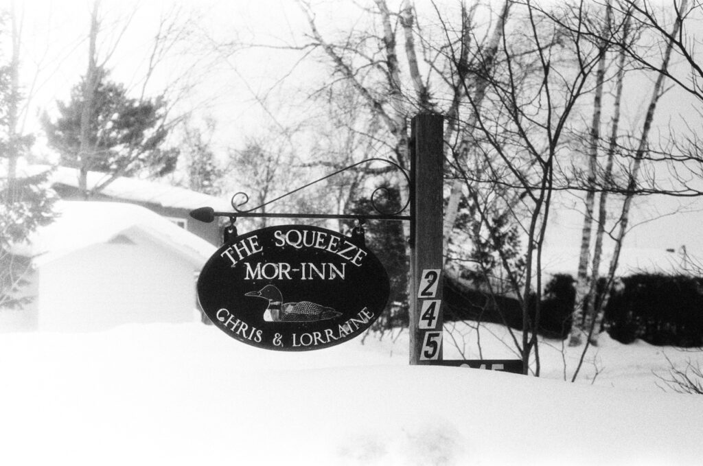 Completely snowed in Inn, in the Sawlog Bay area