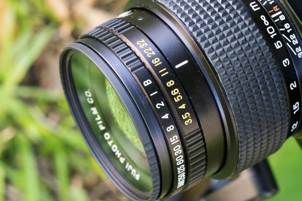 Close up of top of lens of GW690 with B