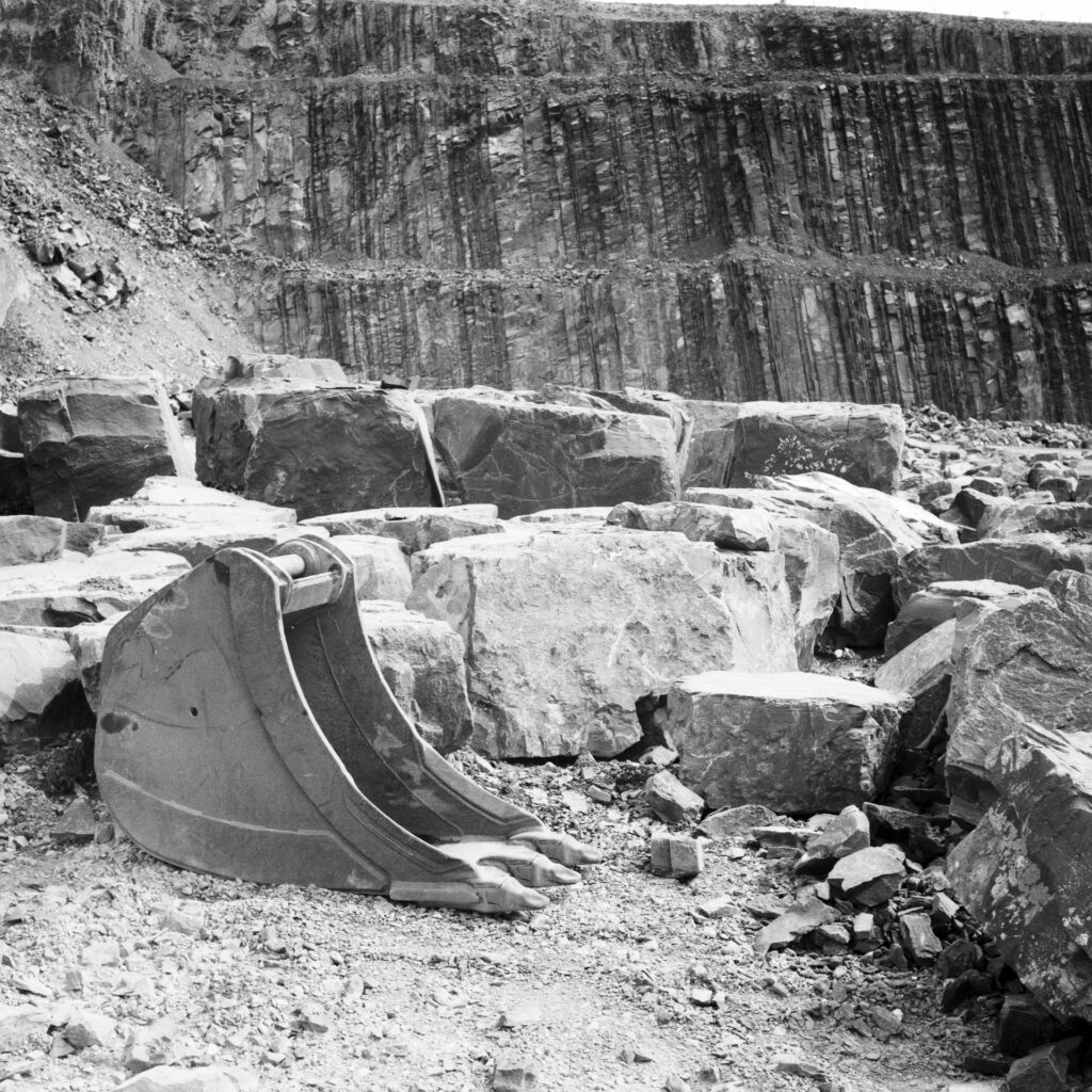Part of a working stone quarry