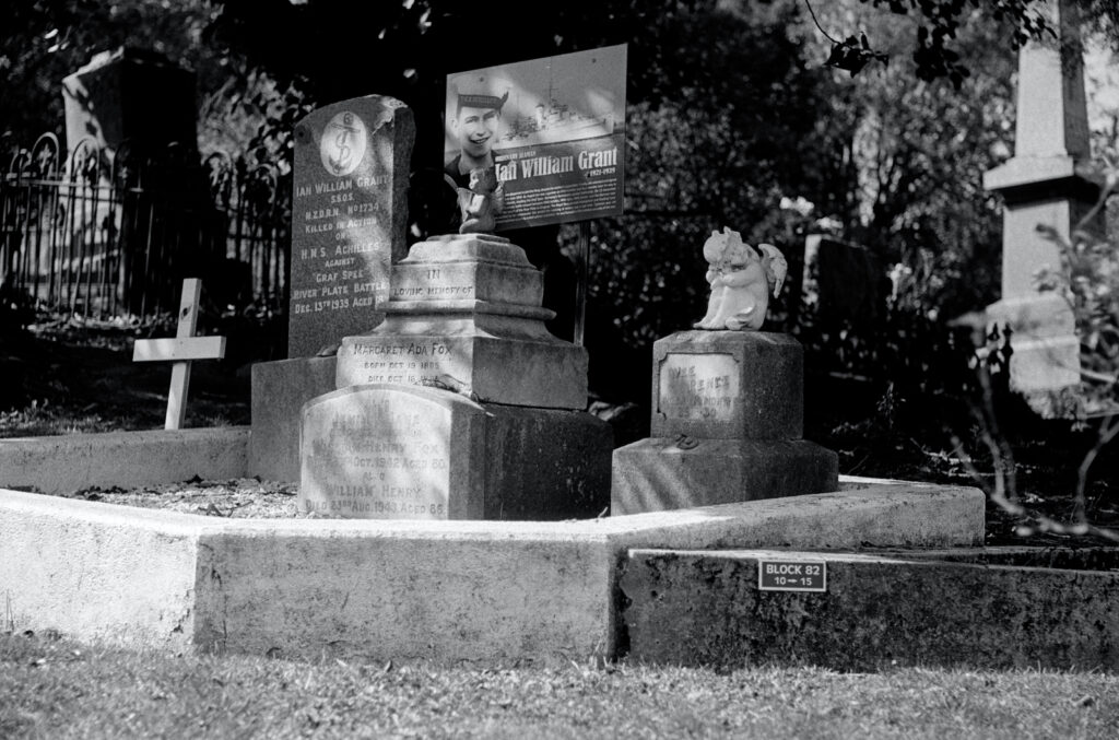 A shady spot in Dunedin’s Northern Cemetery. The film is capable of capturing the finest detail.