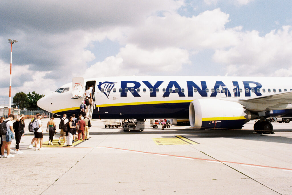 Ryanair plane.