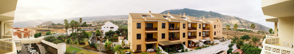 Panorama view from hotel room.