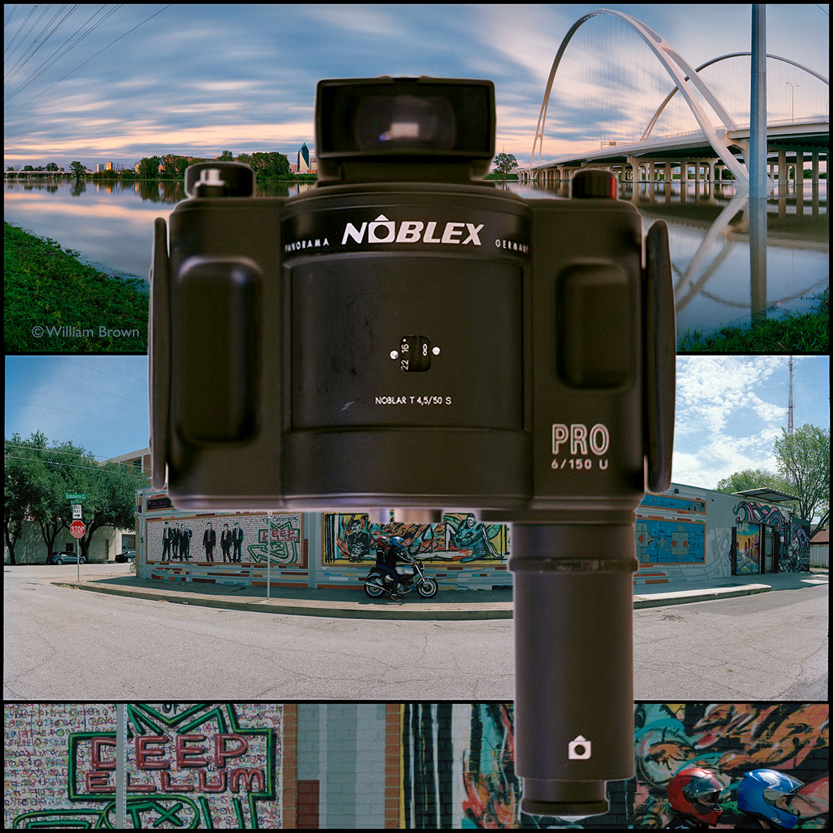 Noblex Pro 6/150 U with extended exposure attachment