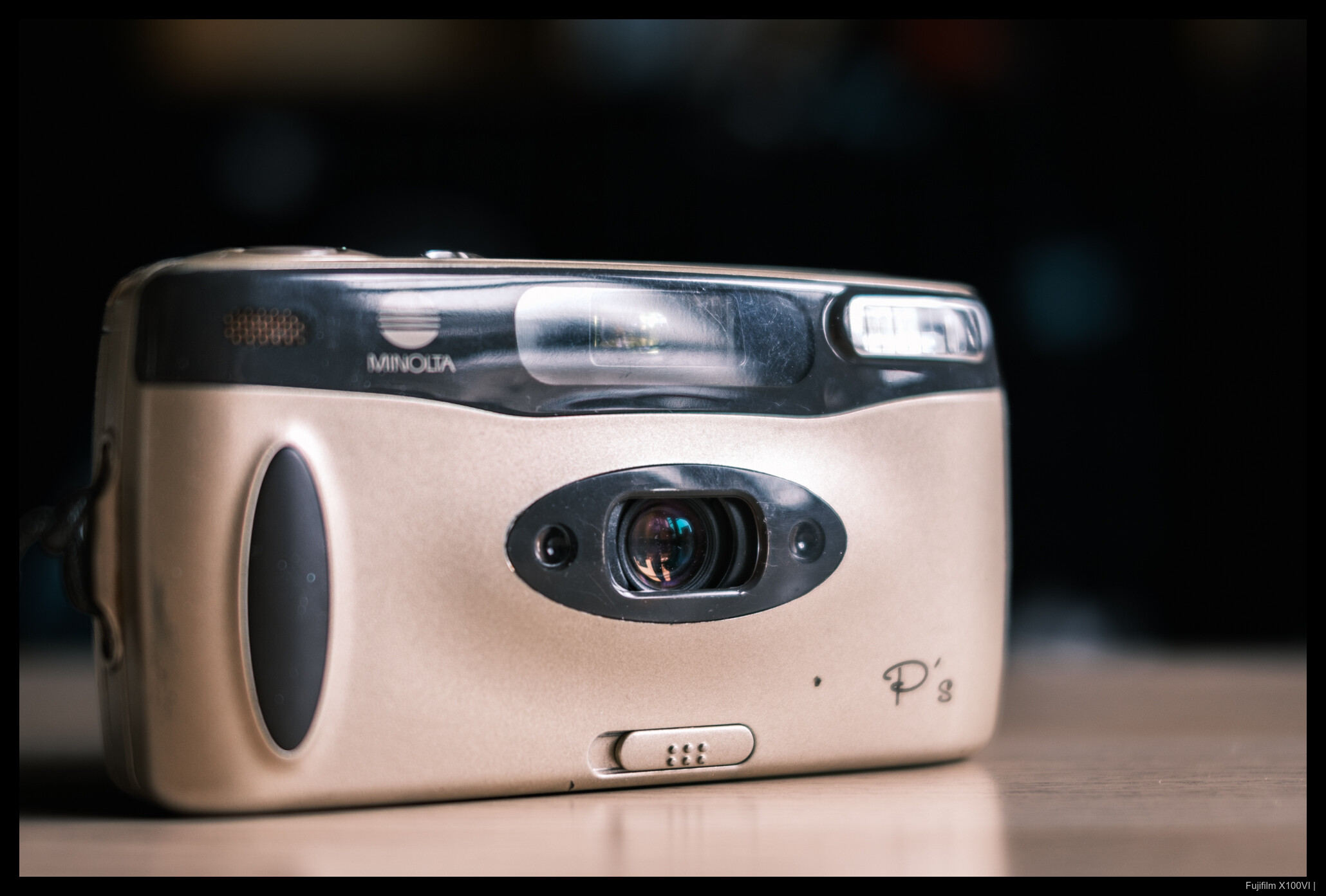 The Minolta P’s on a table, viewed from a slight front angle.