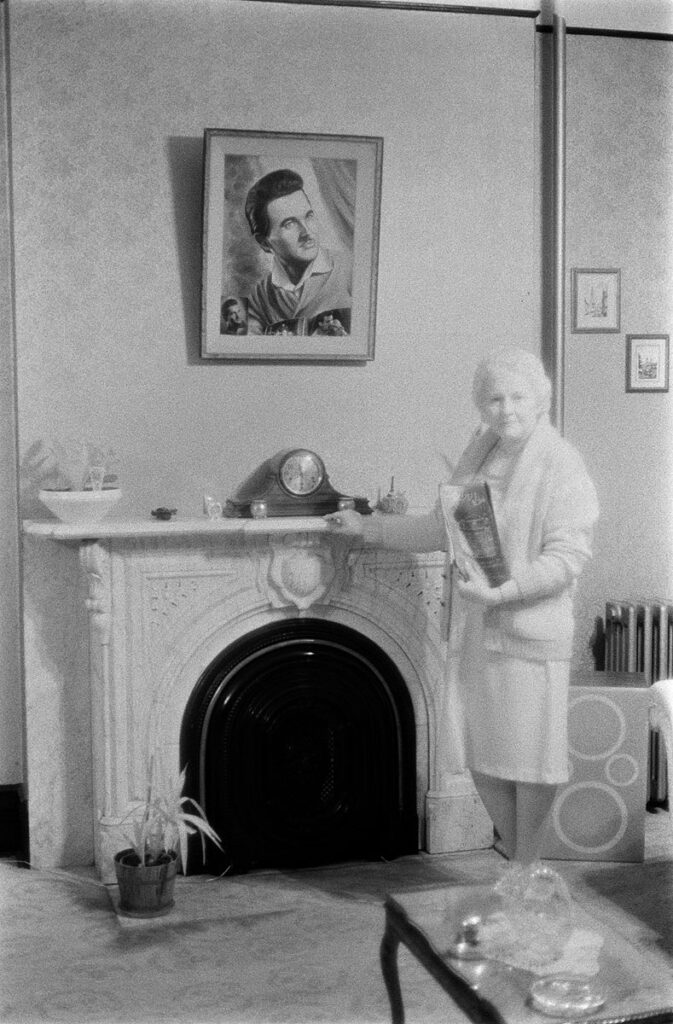 Infrared view of a woman looking almost transparent