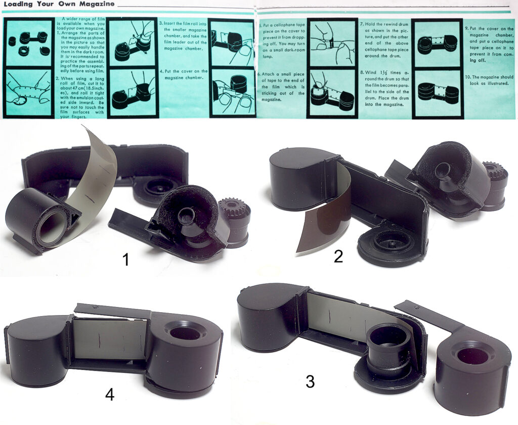 Composite of stages of loading cassette.