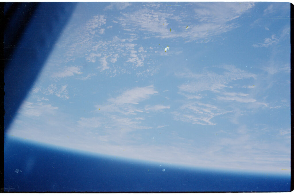 image from space showing the earth