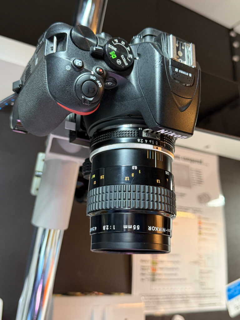 a camera pointing downwards