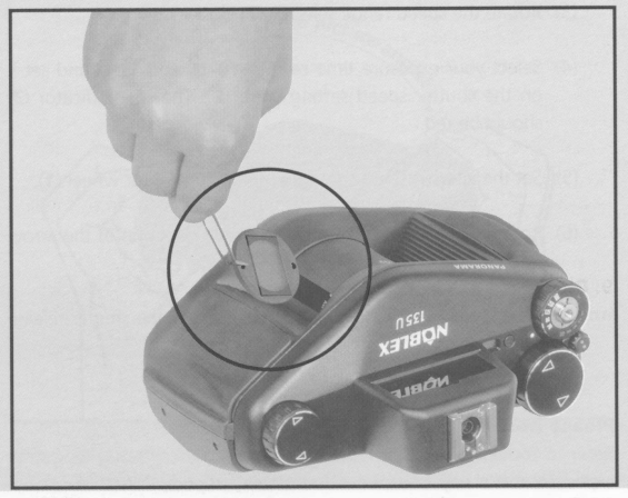 An excerpt from the Noblex manual illustrating filter installation. Credit: Mike Butkus