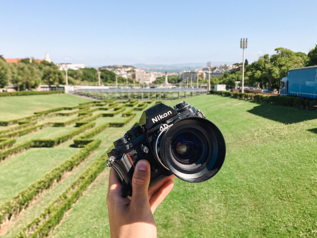Image of a Nikon F3 camera in Lisbon.