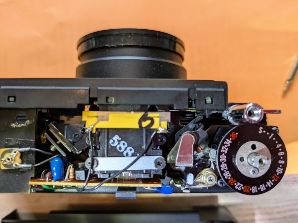 a dismantled camera
