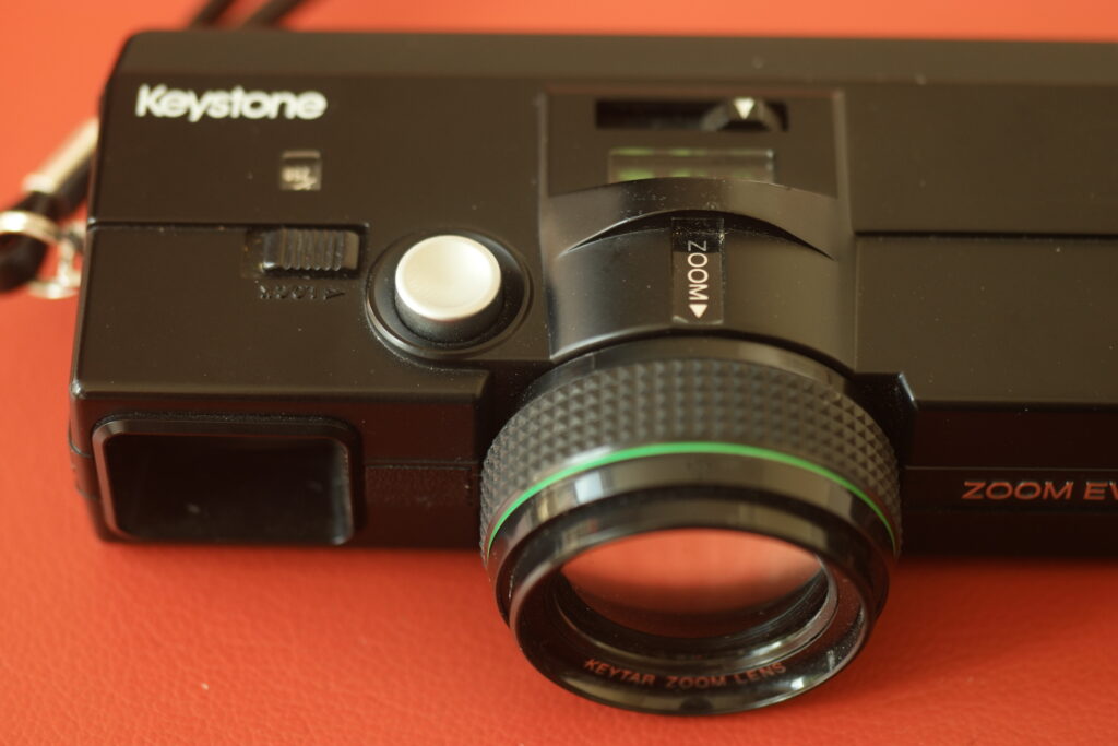 Detail of the top plate of the Keystone Zoom EverFlash 608 110 Camera