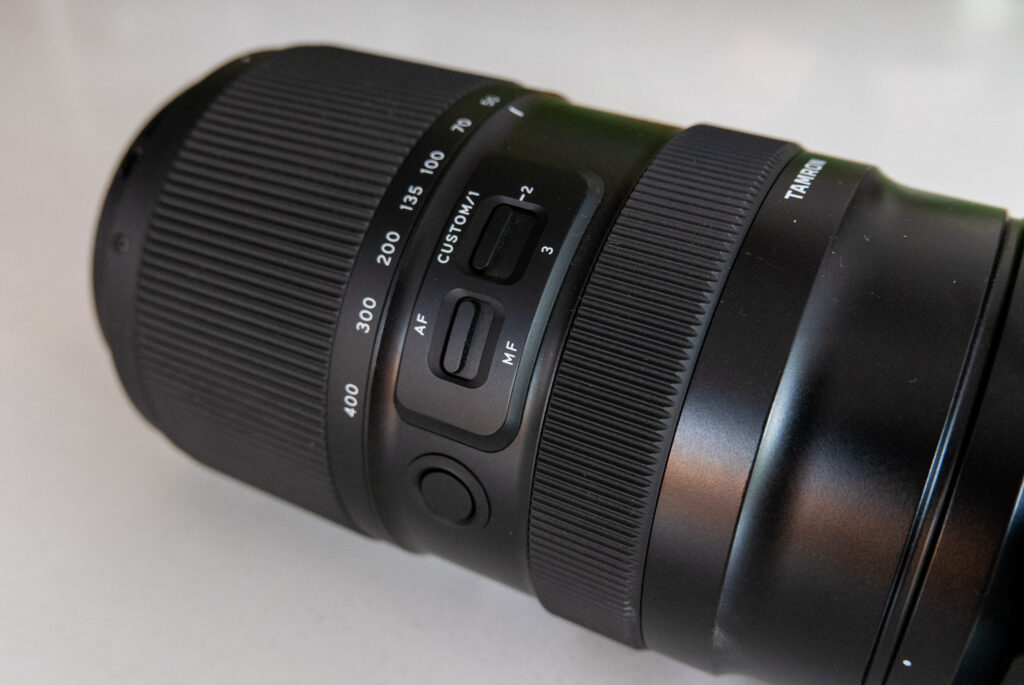 Tamron 50-400mm buttons and switches