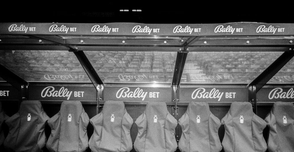 The dugout (bench) - The City Ground, Nottingham Forest FC