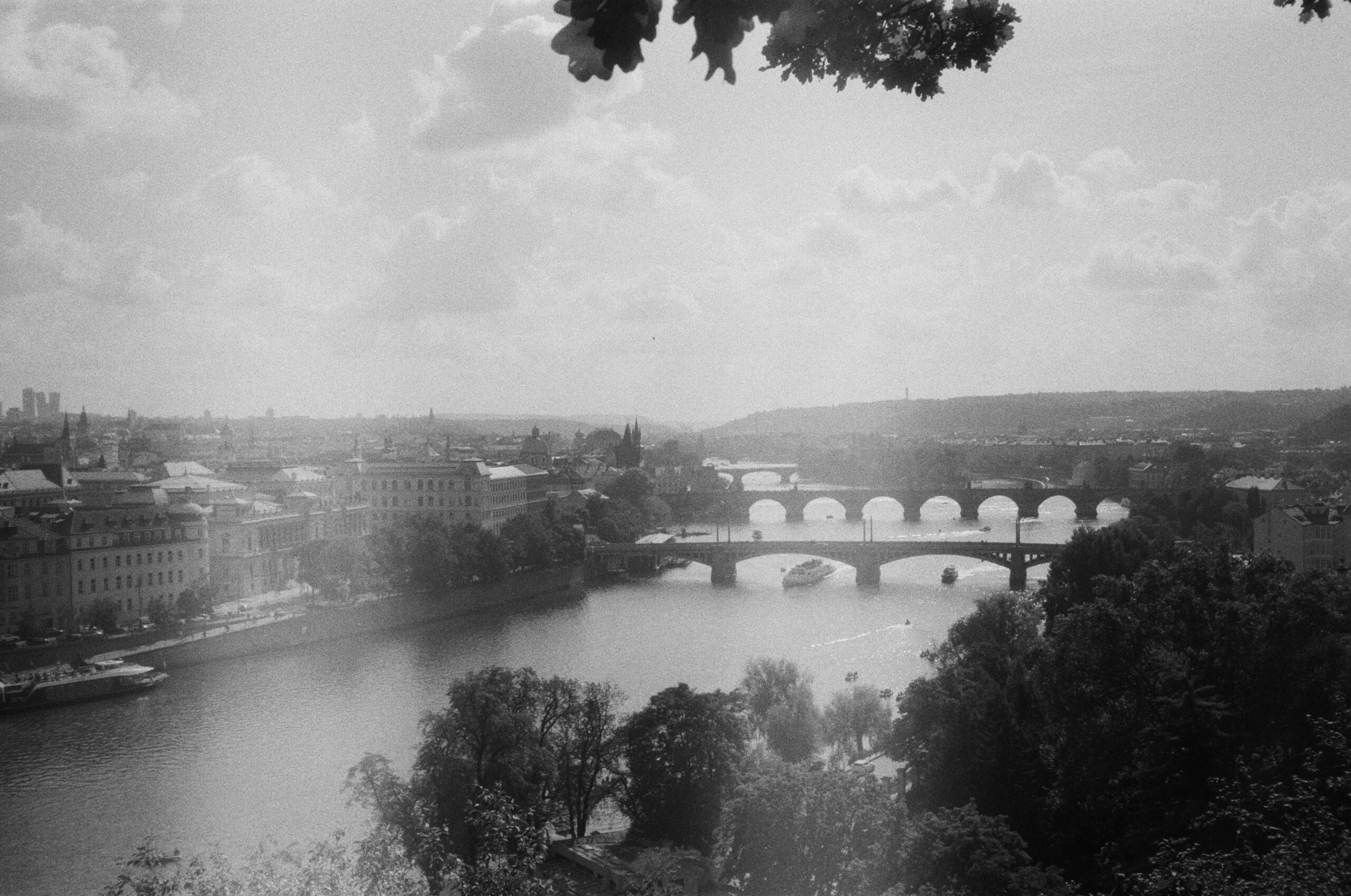 Vltava river with bridges